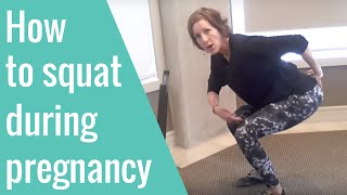 How to squat during pregnancy AMAZING for labour and birth [upl. by Westland]