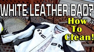 White Leather Bad or Good for Motorcycle Riding How To Clean Leather Gear [upl. by Schmitz]