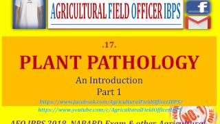 Plant Pathology  Lesson 1 for AFO NABARD or Other Agricultural exams [upl. by Ecnerrot51]