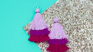 Layered Tassel Earring DIY Tutorial [upl. by Kristos184]