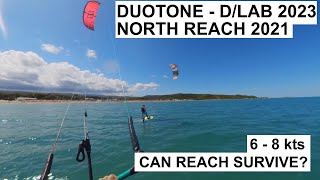 Duotone Evo DLab amp North Reach super light wind 6kts Foiling kitefoil [upl. by Zachariah]