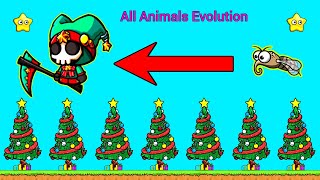 All Animals Evolution With New Xmas Reapers EvoWorldio [upl. by Ynner]