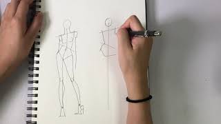 How to draw a fashion figure and illustration [upl. by Saba]