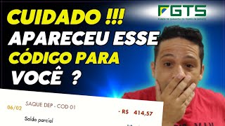 ⚠️ QUAL SIGNIFICADO de Saque Dep Código 1 FGTS [upl. by Suhpoelc]