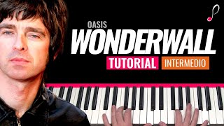 Como tocar quotWonderwallquotOasis  Piano tutorial y partitura [upl. by Einon]