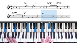 quotAutumn Leavesquot Jazz Piano Tutorial  Slow Explanations [upl. by Cock93]