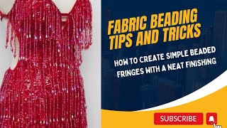 Fabric beading tutorial on how to make neat fringes to take our classes WhatsApp 233243367556 🙏🙏 [upl. by Nickelsen229]