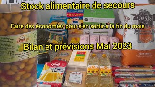 Retour de course petit budget spécial stock alimentaire de secourbilan Avrilet budget Mai famille 5 [upl. by Aineval]