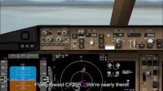 777 Landing Jakarta ILS 25R FS2004 [upl. by Tolliver483]