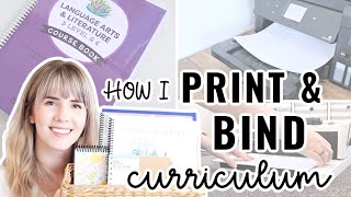 HOW I PRINT amp BIND HOMESCHOOL CURRICULUM  How to print at home for cheap [upl. by Gavra444]