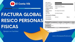 ✅📄CFDI público en general RESICO personas fisicas 🖥️ Factura global CFDI 40📌📍 [upl. by Emmy]