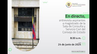 EnDirecto  Judicatura entrevista a aspirantes a magistrados de Consejo de Estado [upl. by Adnawad]