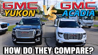 2024 GMC Acadia Denali VS GMC Yukon Denali Are They Now The Same Size Find Out [upl. by Ethelred]