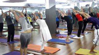 Power Yoga Basic Surya Namaskar by Master Akshar and APY group [upl. by Reiko]