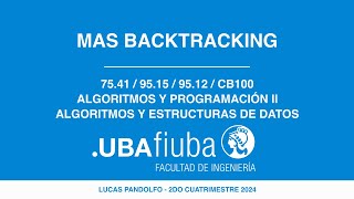 Mas recursividad y backtracking [upl. by Lehte]