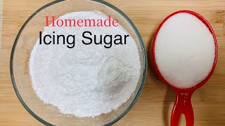 Homemade Icing Sugar  How to make Powdered SugarIcing Sugar [upl. by Hartmunn]