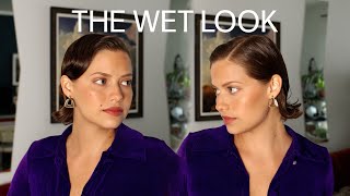 Vintage Glam ‘Wet Look’ Hairstyle for Short Hair [upl. by Wehttam]