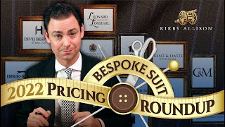 What is the cost of a bespoke suit 2022 Bespoke Suit Pricing Roundup [upl. by Prebo]