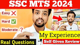 SSC MTS 2024  MY EXPERIENCE ✅  Self Given Review 🎯  Real Questions  All Shift Analysis [upl. by Romalda]