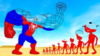 Evolution Of SPIDERMAN Vs Evolution Of MONSTER RADIATION  Returning From The Dead SECRET  FUNNY [upl. by Askwith721]