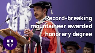 World recordbreaking mountaineer awarded honorary degree [upl. by Lyell]