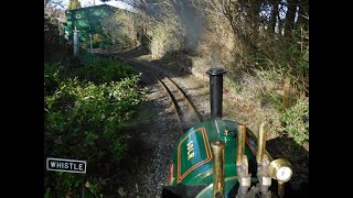 Footplate ride on quotAlicequot on the South Downs Light Railway  12032022 [upl. by Edac]