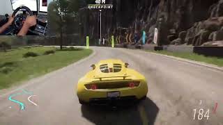 Forza Horizon 5  Hennessey Venom GT  Road Race  Steering Wheel Gameplay [upl. by Anival]