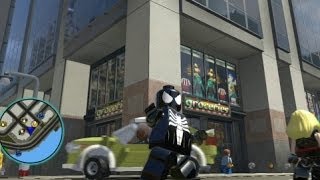 LEGO Marvel Super Heroes  SpiderMan Symbiote Free Roam Gameplay DLC Super Pack Showcase [upl. by Jarus200]