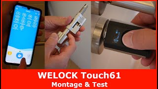 WELOCK Touch61 Fingerabdruck Türschloss  Montage amp Test [upl. by Frohne138]