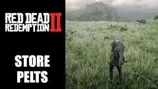 Red Dead Redemption 2 how to store pelts  Where to put animal skins [upl. by Kallman]