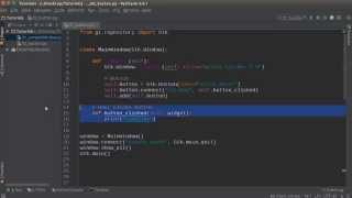 Python GUI Development with GTK 3  Tutorial 2  Buttons [upl. by Leira]