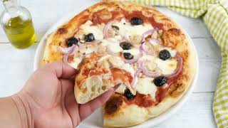 Pizza a casa tua come in pizzeria  Impasto pizza napoletana con 1 g di lievitoRicette che Passione [upl. by Adnicul]