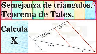 Semejanza de triángulos Teorema de Tales [upl. by Ona]