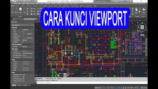 AUTOCAD TUTORIAL CARA LOCK DAN UNLOCK VIEWPORT PAPER SPACE [upl. by Kacy]