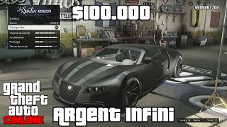 146 GTA 5 Online  Argent infini  100000 toutes les 20 secondes Vendre voiture plus de 50000 [upl. by Emmalynne]