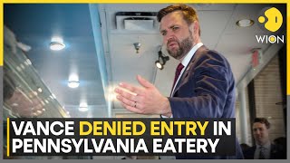 JD Vance Denied Entry In Pittsburgh Restaurant Primanti Bros  WION [upl. by Malinde]