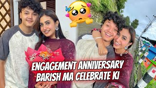 Engagement anniversary surprise for him ❤️  barish ma bheg kr pakore chai kahi  alizehjamali [upl. by Ys]