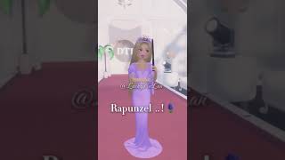 ⋆˚🐾˖° dressing up as diff princess in dti   🥖   dresstoimpress disney roblox viralshorts [upl. by Ahsiatal970]