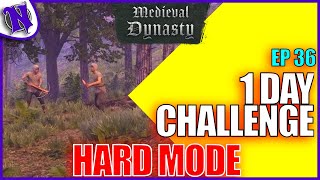 Medieval Dynasty 1 Day Hard Mode Challenge Lets Play  Gameplay  Ep36 [upl. by Smiley]