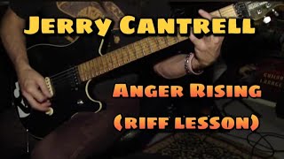 Jerry Cantrell  Anger Rising EASY TO LEARN riff lesson [upl. by Wendel]