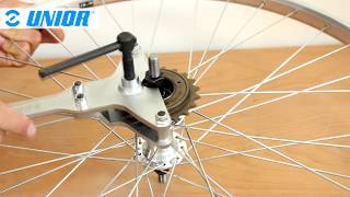 Universal freewheel remover 17222BI  Product Overview  Unior Bike Tools [upl. by Rokach977]