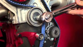 Integrated Engineering How to properly tension a 18T manual timing belt tensioner kit [upl. by Atinet]