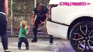 Yasiel Puig Thows A Ball With A Young Fan Outside The RitzCarlton Hotel In Los Angeles [upl. by Eseer896]