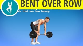 Bent over barbell row bodybuilding workout for middle back muscles biceps and lats with weights [upl. by Eninahpets]