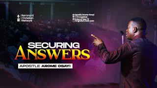 APOSTLE AROME OSAYI  SECURING ANSWERS [upl. by Vail]