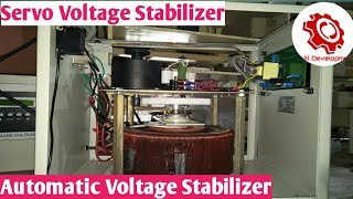 Servo voltage stabilizer And Automatic voltage stabilizer Working  Skill Development [upl. by Ahsiekam]