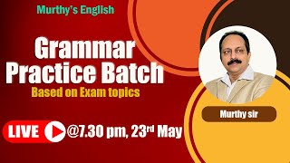 English Practice Batch  Questions based on Exam Topics  Error location  practice set  Murthy Sir [upl. by Roswald]