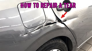 Nissan Sylphy Rear Side Panel Crack Repair！ [upl. by Malita]