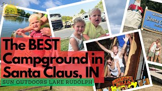 The BEST campground in Santa Claus IN  Sun Outdoors Lake Rudolph [upl. by Myra]