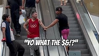 Touching Hands On The Escalator Prank 😱 [upl. by Nodyl]